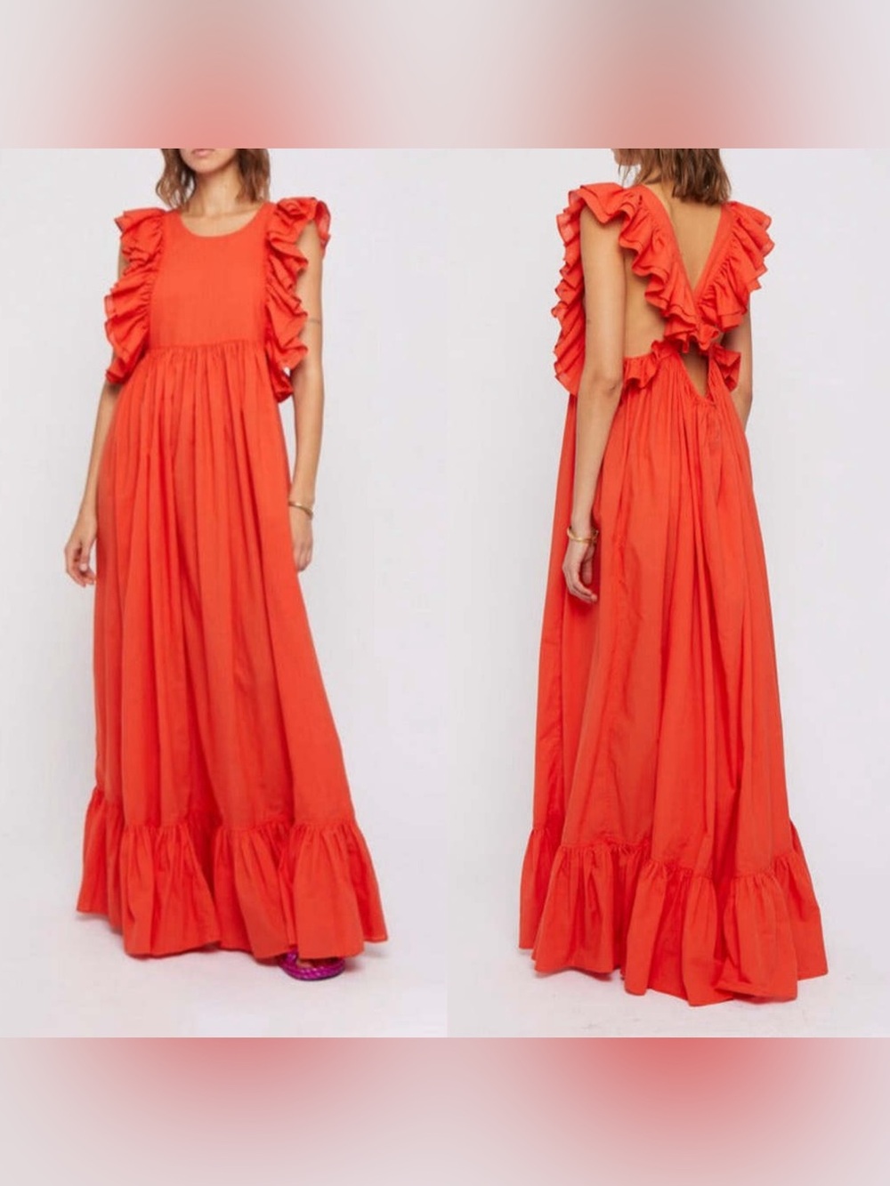 Laurence Bras Filette Dress Poppy Red Size 38 US 6